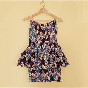 LAST CALL • NEW • ASOS Peplum Mini Print Dress